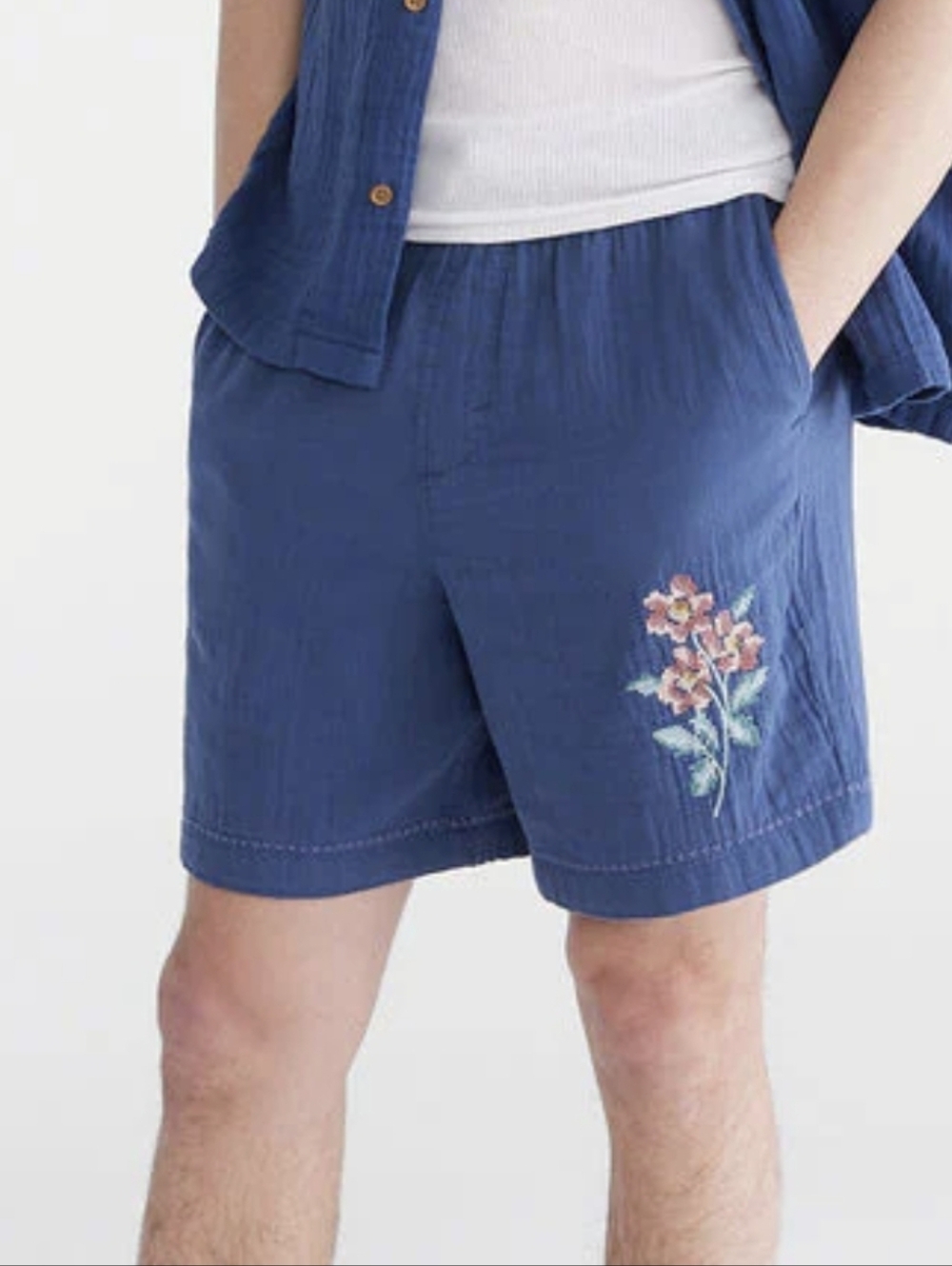 Aeropostale Blue Embroidered Lounge Shorts #363‎